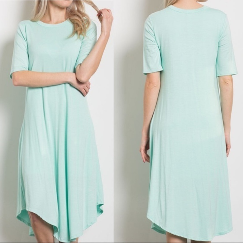 Mint Swing Midi T-Shirt Dress S & M